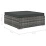6 Piece Garden Lounge Set with Cushions Poly Rattan Grey Image 10