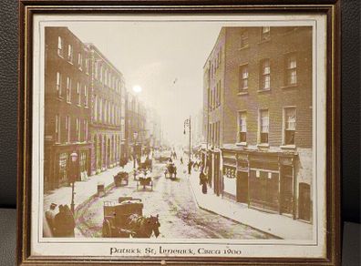 Framed Vintage Prints of Limerick George Street 1910 and Patrick Street 1900