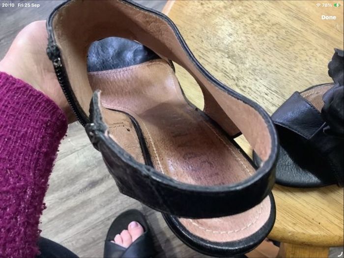 Sandals black leather size 41 (7)
