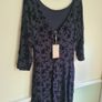 Monsoon half sleeve dress midi navy floral Size UK 14 EU 42  Brand new BNWT RRP 90euro Image 4