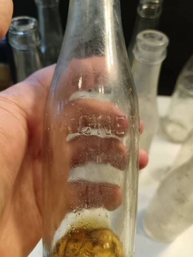 11 X Vintage Irish Clear Glass Bottles