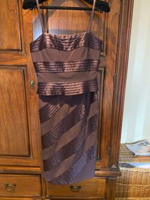 Mon Cheri dress size 8 with matching shall