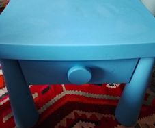 IKEA Mammut Blue Children's Bedside Table/Nightstand with Drawer