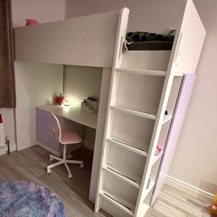 ikea loft bed (no mattress or pink chair)