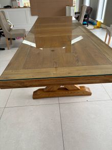 oak extendable dining table