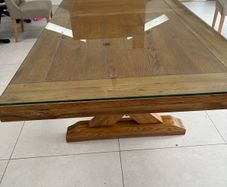 oak extendable dining table