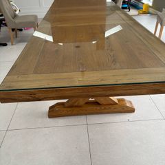 oak extendable dining table