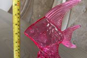 Large Waterford Crystal Pink Angel Fish