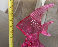 Large Waterford Crystal Pink Angel Fish