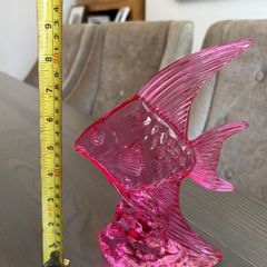 Large Waterford Crystal Pink Angel Fish