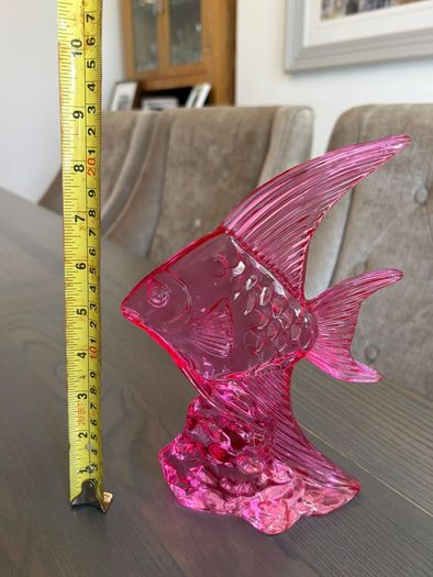 Large Waterford Crystal Pink Angel Fish