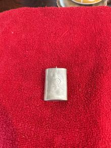 silver very old Vesta case