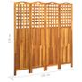 4-Panel Room Divider 161x2x170 cm Solid Acacia Wood Image 3