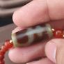 Vintage Treasure Vase Pattern Agate & Carnelian Beads Necklace Image 3