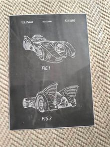Batmobile picture unframed