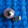 9K Gold 375 Carved Coral Rose Stud Earrings Image 5