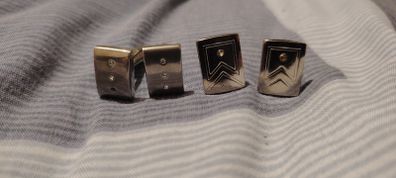 Cufflink pairs with embedded gems