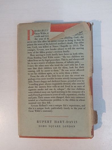 Son of Oscar Wilde by Vyvyan Holland First Edition 1954