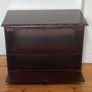 Rossmore Mahogany TV Unit / Storage Cabinet on Wheels Image 3