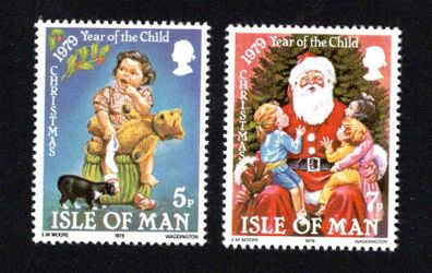 1979 Isle of Man Christmas Commemorative Stamps Mint Never Hinged (MNH)