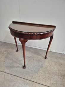 Vintage Half Moon Console Table