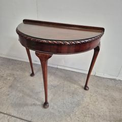 Vintage Half Moon Console Table