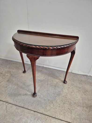 Vintage Half Moon Console Table