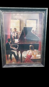 framed print Piano Jazz  after Brent Heighton