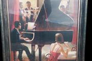 framed print Piano Jazz  after Brent Heighton
