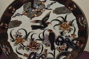 Vintage Japanese Lovebirds Satsuma Plate