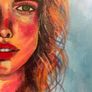Vibrant Colourful Portrait Acrylic Painting on Canvas - 40x50cm Image 6