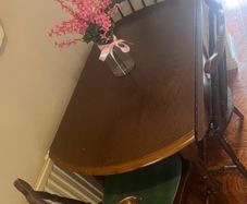 Solid Wood Drop-Leaf Dining Table & chairs