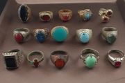 Ancient Handmade Brass Rings Lot of 15 Mixed Collectible Antique Rings