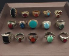 Ancient Handmade Brass Rings Lot of 15 Mixed Collectible Antique Rings
