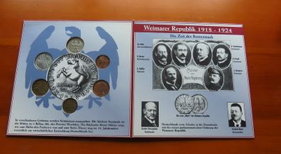 90 EURO Retail - German Silver Mark 1924 Antique coins set Weimar Republic - 1918-1933 | 89.99 euro issue price