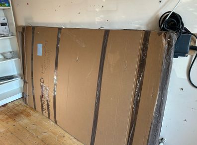 1200mm Flair black rectangle wetroom panel