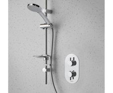 Thermostatic Concealed Shower Valve, Dual Control, Chrome