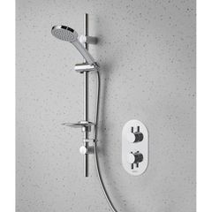 Thermostatic Concealed Shower Valve, Dual Control, Chrome