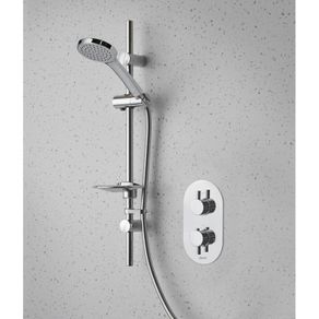 Thermostatic Concealed Shower Valve, Dual Control, Chrome