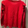 Girls Red Long Sleevwd Tshirt Image 3