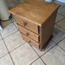 Solid Pine 3 Drawer Bedside Locker Image 2