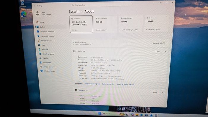 Hp Prodesk 400 G9 - I5-12500 / 16gb Ram / 256gb Ssd / Windows 11 Pro