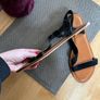 Genuine suede flat sandals Image 2
