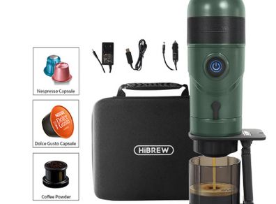 BRAND NEW Portable Coffee Machine for Car & Home,DC12V Expresso Coffee Maker Fit Nexpresso Dolce Pod Capsule Coffee Powder
