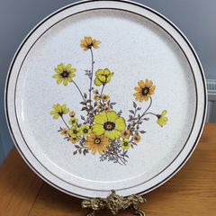"Vintage Arklow Ireland Brendan Erin Stone Wild Flowers 8162" Chop Plate