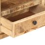 TV Cabinet 120x30x40 cm Solid Mango Wood and Natural Cane Image 8