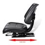 Tractor Seat with Backrest Black Image 3