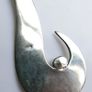 Vintage Sterling Silver 925 Mod Design Blue Purple Drop Pendant Necklace 24" - 13,34g Image 6
