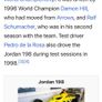 Jordan 198 benson and hedges 1998 Formula 1 car photograph Damon Hill signed photograph Image 4