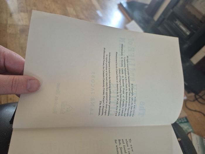 1st edition The Death  and life of great american cities Jane Jacobs
